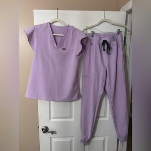 Figs Women's Scrub Set in Lavender Haze